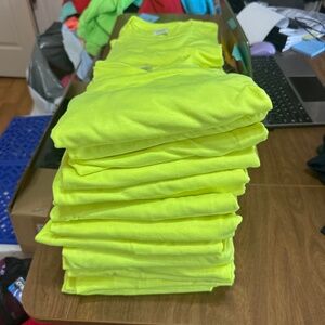 28 NEW Port & Company Yellow T Shirts Unisex Size 2XL NWOT